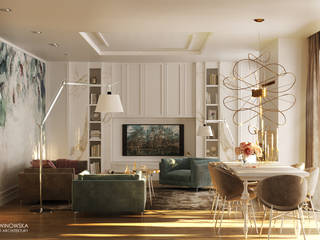 IMPRESJE, Ludwinowska Studio Architektury Ludwinowska Studio Architektury Ausgefallene Wohnzimmer