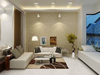 Living Room Interior Design, Aone Interior Designer Jaipur Aone Interior Designer Jaipur Paredes y pisos de estilo moderno