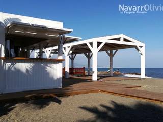 Chiringuito Pantai healthy food & pizza, NavarrOlivier NavarrOlivier Espacios comerciales Madera Acabado en madera