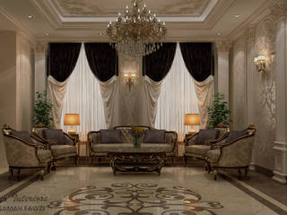 تصميم صالة ضيوف بدولة الكويت , KOSOUR INTERIORS KOSOUR INTERIORS Casas multifamiliares