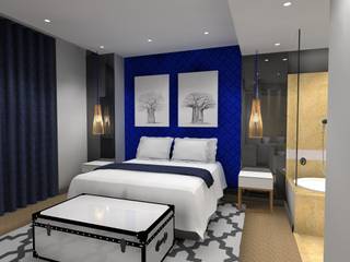 main bed AB DESIGN Modern style bedroom Beds & headboards