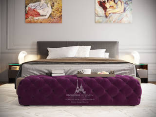 Дизайн спальни в парижском стиле в ЖК «Донской Олимп», Архитектурное бюро «Парижские интерьеры» Архитектурное бюро «Парижские интерьеры» Classic style bedroom