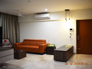 Apartment @ Perungudi, Chennai, Uncut Design Lab Uncut Design Lab Nowoczesny salon