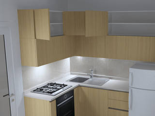 Progetto per una cucina in laminato a Brescia, G&S INTERIOR DESIGN G&S INTERIOR DESIGN 모던스타일 주방 석영