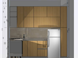 Progetto per una cucina in laminato a Brescia, G&S INTERIOR DESIGN G&S INTERIOR DESIGN 모던스타일 주방 우드 우드 그레인