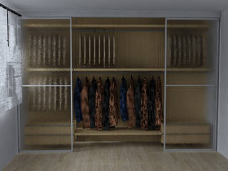 Progetto di una cabina armadio a Laives, Bolzano, G&S INTERIOR DESIGN G&S INTERIOR DESIGN Closets Madeira Efeito de madeira
