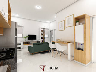Interior Design TR Apartment, Tigha Atelier Tigha Atelier Minimalist dining room