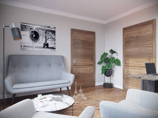Дизайн небольшого офиса в современном стиле, Архитектурное бюро «Парижские интерьеры» Архитектурное бюро «Парижские интерьеры» Study/office