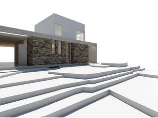 Diseño de Casa en Tejas Cuatro 02 por 1.61 Arquitectos, 1.61arquitectos 1.61arquitectos Eengezinswoning