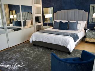 Moody in blue, Tamsyn Fowler Interiors Tamsyn Fowler Interiors Dormitorios modernos