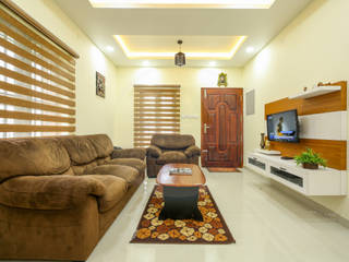 Famous Architects & Interior Designers in Kerala, Monnaie Architects & Interiors Monnaie Architects & Interiors クラシックデザインの リビング