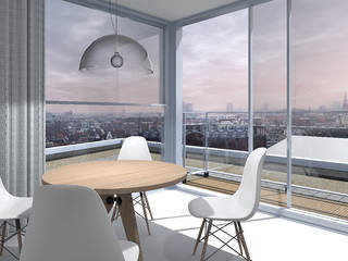 Dakopbouw, TEKTON architekten TEKTON architekten Modern dining room