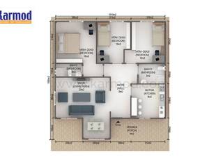 Karmod 96 m2 Prefabricated House, KARMOD PREFABRICATED TECHNOLOGIES KARMOD PREFABRICATED TECHNOLOGIES