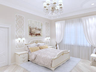 Проект дома в светлых тонах., Дизайн студия Arh-ideya Дизайн студия Arh-ideya Eclectic style bedroom