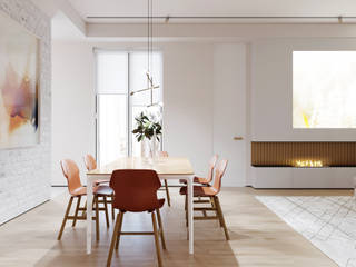 Апартаменты Latten Light, Suiten7 Suiten7 Industrial style dining room Wood White