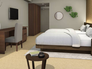 ORIENTAL STYLE HOTEL, Studio Maiden Studio Maiden Ruang Komersial Kayu Wood effect