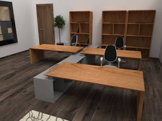 Office Porto, Craft Dream Productions Craft Dream Productions Minimalist study/office Solid Wood Multicolored