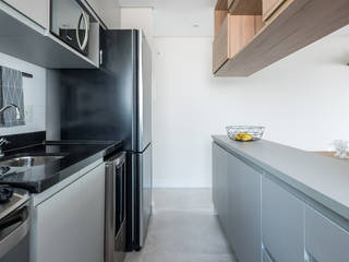 Apartamento Moderno, Clean, Contemporaneo e Funcional de Jovem Casal, Mirá Arquitetura Mirá Arquitetura Cocinas pequeñas