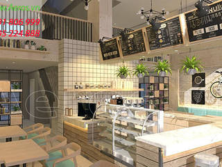 Thiet ke thi cong quan cafe Blue White - Quan 3, xuongmocso1 xuongmocso1 Commercial spaces