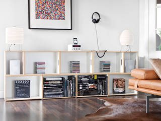 Estanterías modulares y muebles modulares , BrickBox - Estanterías Modulares BrickBox - Estanterías Modulares Minimalist living room Plywood White