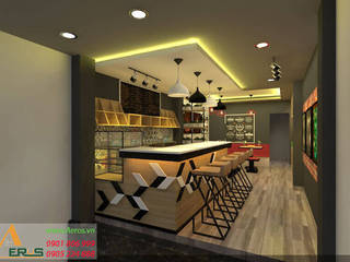 Thiet ke quan cafe Hangout Coffee - Binh Thanh, xuongmocso1 xuongmocso1 Espacios comerciales