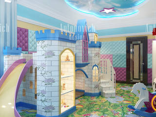 Children's Whimsical Playroom, Luxury Antonovich Design Luxury Antonovich Design