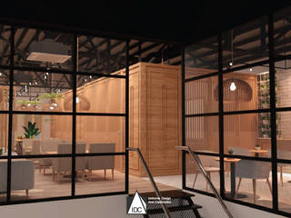 Bakery Cafe' and Souvenir Shop, IDC-INNHOME DESIGN AND CONSTRUCTION IDC-INNHOME DESIGN AND CONSTRUCTION Interior garden Plywood