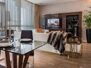 Residencial Quartz, un proyecto AC en Dubai, ANGEL CERDA ANGEL CERDA 餐廳 木頭 Wood effect