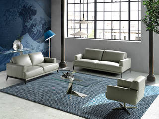 Los nuevos muebles de diseño italiano by Angel Cerdá para 2019, ANGEL CERDA ANGEL CERDA Moderne woonkamers Leer Grijs