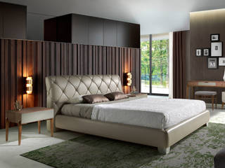Los nuevos muebles de diseño italiano by Angel Cerdá para 2019, ANGEL CERDA ANGEL CERDA Dormitorios de estilo moderno Cuero Gris