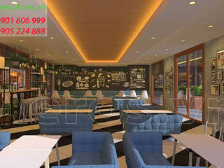 Thiet ke thi cong quan ca phe time coffee - Quan 6, xuongmocso1 xuongmocso1 Commercial spaces