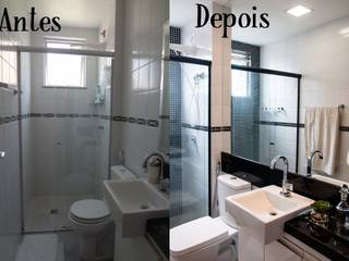 Apartamento Buritis, Novità - Reformas e Soluções em Ambientes Novità - Reformas e Soluções em Ambientes Modern Bathroom Ceramic Black