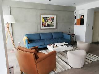 Departamento en Miraflores, Alicia Ibáñez Interior Design Alicia Ibáñez Interior Design غرفة المعيشة