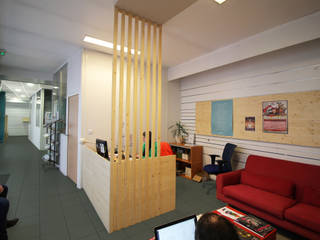 AMENAGEMENT DE BUREAUX A STRASBOURG, Agence ADI-HOME Agence ADI-HOME Modern Study Room and Home Office Wood White
