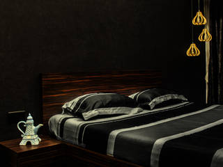 Its all about Black, shades - design studio by shweta shades - design studio by shweta 미니멀리스트 침실