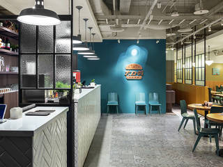 DACOZ大口吃手創漢堡, 伊歐室內裝修設計有限公司 伊歐室內裝修設計有限公司 Espaces commerciaux
