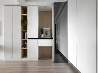 【晨染】– 廖宅, 六木設計 六木設計 現代風玄關、走廊與階梯