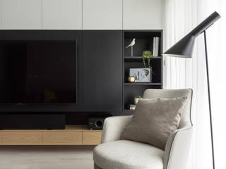 【靜】– 陳宅, 六木設計 六木設計 现代客厅設計點子、靈感 & 圖片