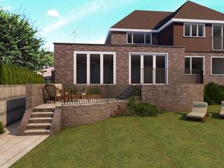 Rear extension, STAAC STAAC Detached home Bricks Red