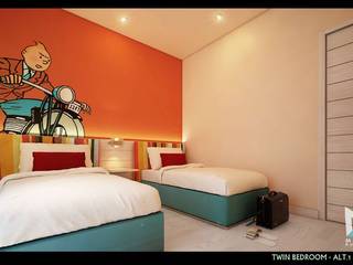 101 HOTEL, midun and partners architect midun and partners architect Modern Bedroom
