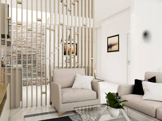 Interior Desain Modern, PT. Leeyaqat Karya Pratama PT. Leeyaqat Karya Pratama Salones de estilo moderno Blanco