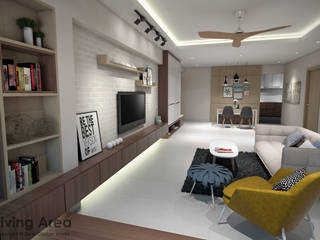 Bedok South Ave 2, Swish Design Works Swish Design Works Modern living room