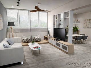 Serangoon Central, Swish Design Works Swish Design Works Scandinavian style living room