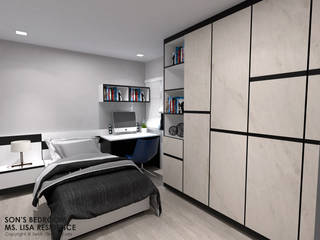 Ang Mo Kio Ave 3, Swish Design Works Swish Design Works Dormitorios pequeños
