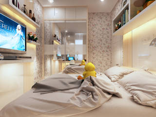 A/KIDS BEDROOM, Mitrasasana - Design & Build Mitrasasana - Design & Build Kleines Schlafzimmer Sperrholz