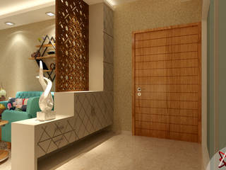 Apartment Project @Palm terrace drives by MAD DESIGN, MAD Design MAD Design Scandinavian style corridor, hallway& stairs