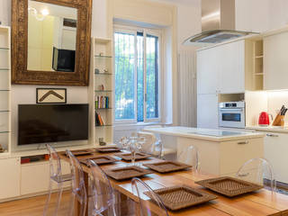 Una casa wellness con giardino zen, Fabio Carria Fabio Carria Asian style kitchen Wood White