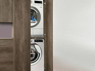 UNIKA - Colonna per inserimento lavatrice e asciugatrice con o senza ante, Maison Plus Srl Maison Plus Srl Moderne Badezimmer