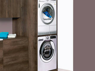 UNIKA - Colonna per inserimento lavatrice e asciugatrice con o senza ante, Maison Plus Srl Maison Plus Srl 모던스타일 욕실
