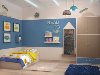 Комната для мальчика, синий цвет в интерьере, студия Design3F студия Design3F Nursery/kid’s room Blue